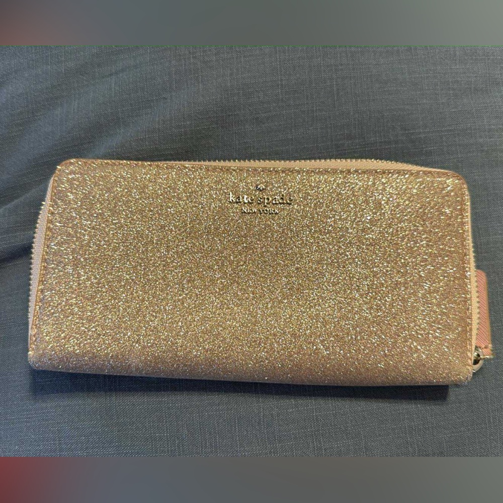 Kate Spade Shimmering Gold Zip Wallet